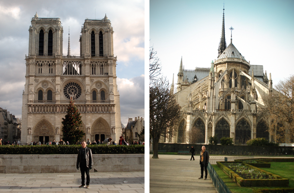 Notre Dame: frente e fundos - Paris