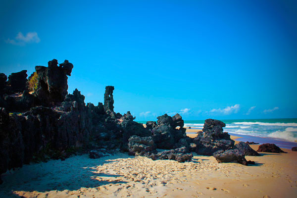 Formações de pedras na Praia do Amor - Natal - Fui e Vou Voltar - Alessandro Paiva