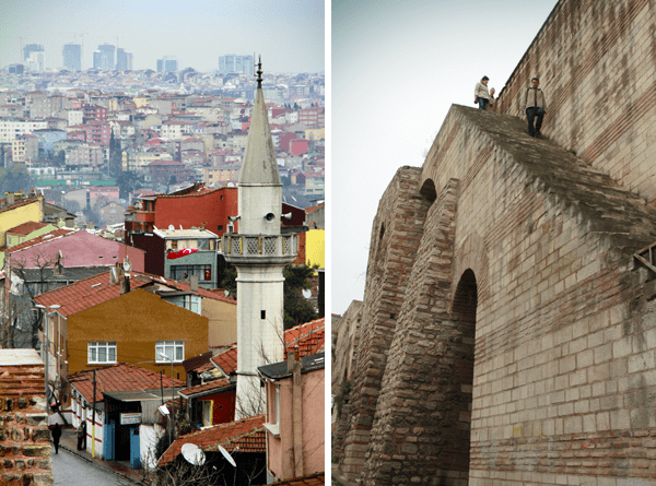 Vista da muralha e escadaria, na altura da Hoca Çakır Caddesi - Istambul - Alessandro Paiva