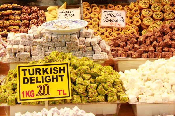 Lokum (delícias turcas), no Bazar Egípcio - Istanbul - Fui e Vou Voltar - Alessandro Paiva