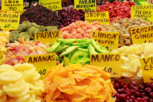 Frutas secas, no Bazar Egípcio - Istanbul - Fui e Vou Voltar - Alessandro Paiva