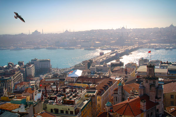 Chifre de Ouro e Ponte de Gálata vistos da Torre de Gálata - Istanbul - Fui e Vou Voltar - Alessandro Paiva