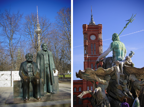 Marx-Engels-Forum e Neptunbrunnen - Berlin - Fui e Vou Voltar - Alessandro Paiva