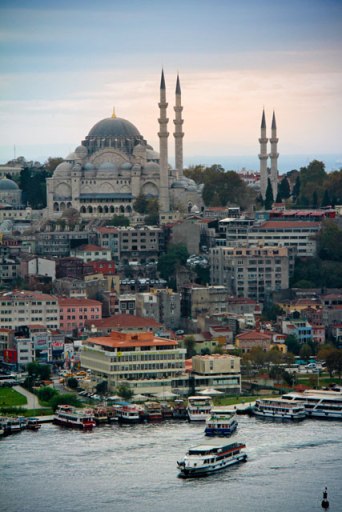 Mesquita Süleymanyie, vista da Torre de Gálata