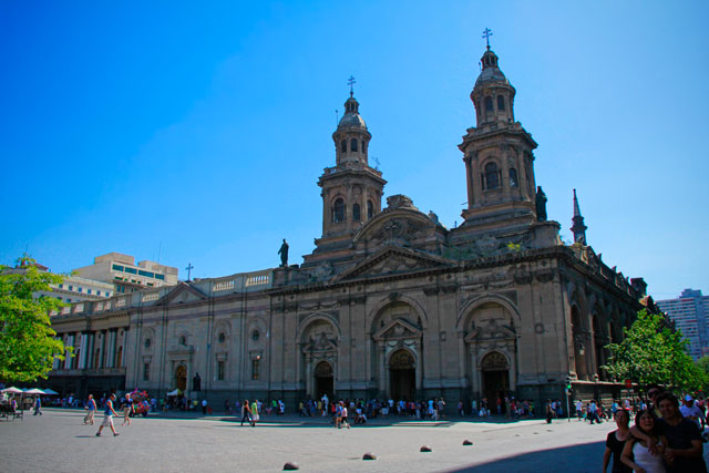 Catedral Metropolitana de Santiago, na Plaza de Armas