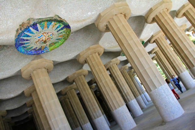 Sala hipòstila, no Parc Güell