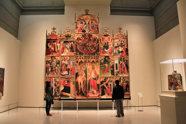 Retábulo de São Miguel e São Pedro, do artista catalão Jaume Cirera, no MNAC