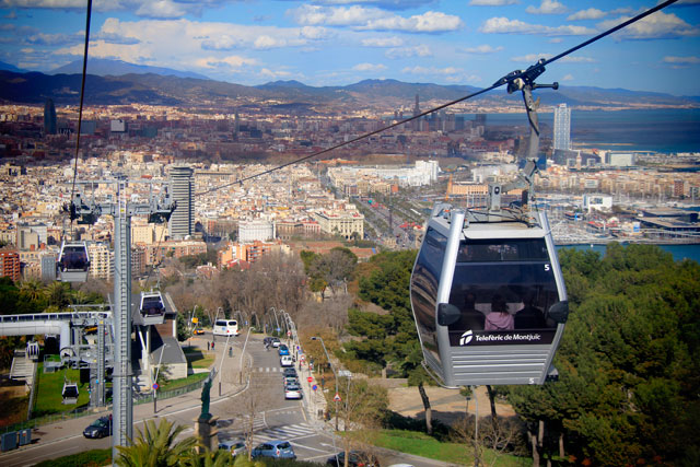 Barcelona vista do Teleférico de Montjuïc