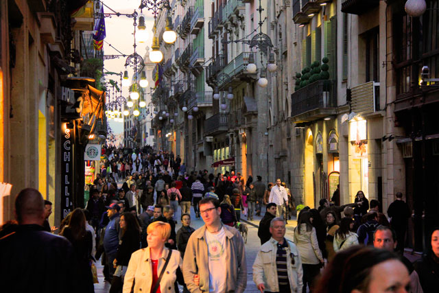 Carrer Ferran, no Barri Gótic