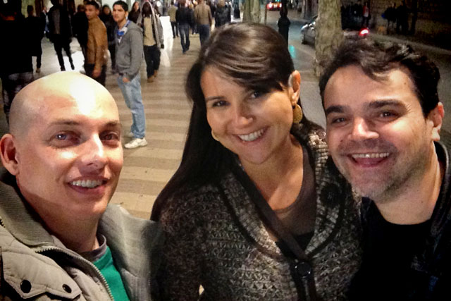 Indo para o Barri Gótic, na Rambla de Barcelona