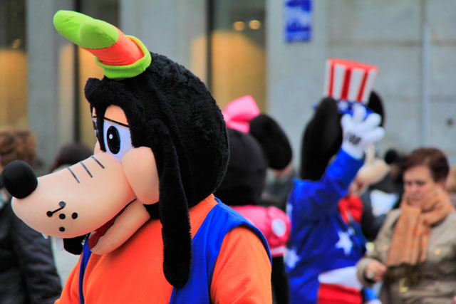 Personagens de desenhos animados, na Puerta del Sol