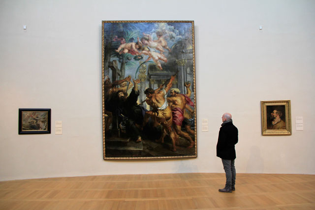 Tela "O martírio de São Tomás", de Peter Paul Rubens, no Palácio de Sternberg