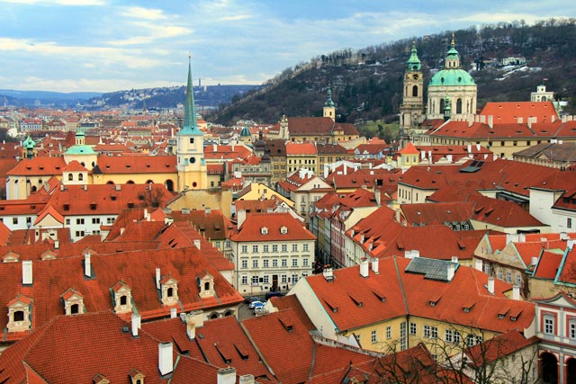 Praga vista do mirante da Praça do Castelo