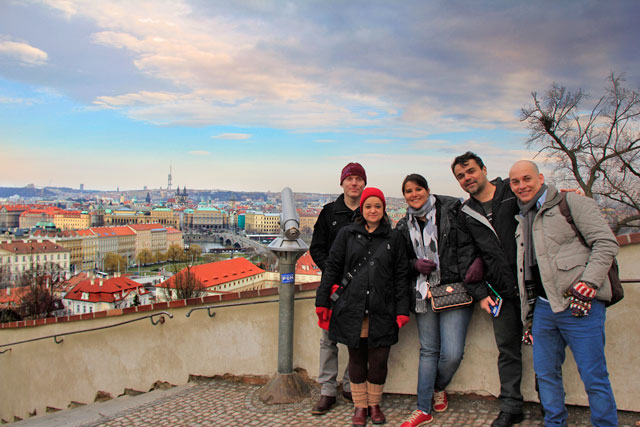 No mirante da via Jiřská, Castelo de Praga