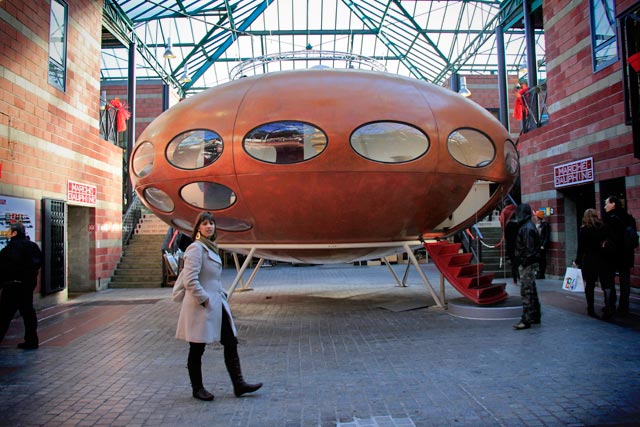 Uma espécie de casa do futuro, no Marché Dauphine