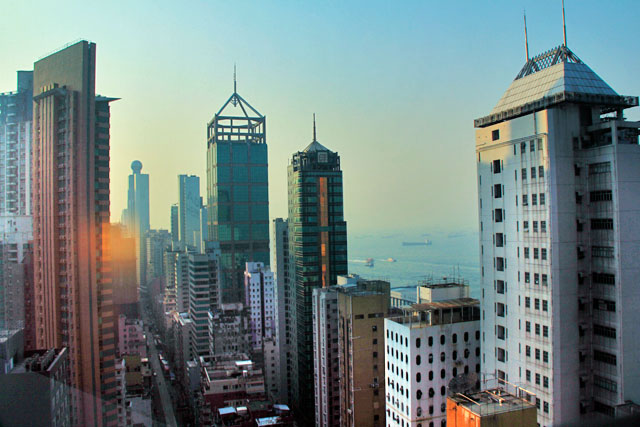 Região de Sheung Wan vista do quarto do Ibis Hotel
