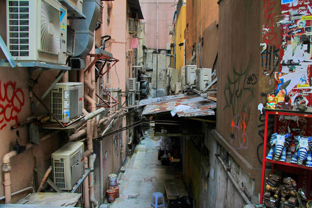 Beco decadente, no Soho