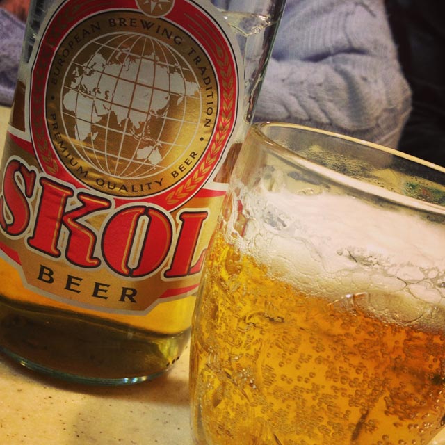 Skol, servida na Stanley Street