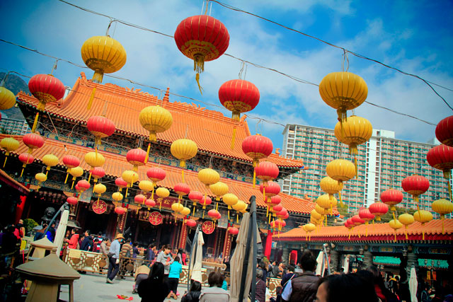 Pátio do Wong Tai Sin Temple