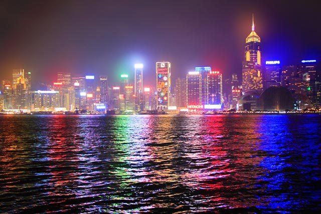 Ilha de Hong Kong vista da Avenida das Estrelas