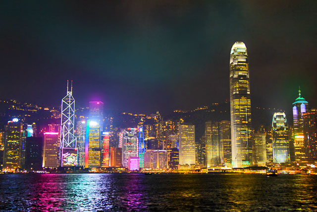 Ilha de Hong Kong vista da Avenida das Estrelas