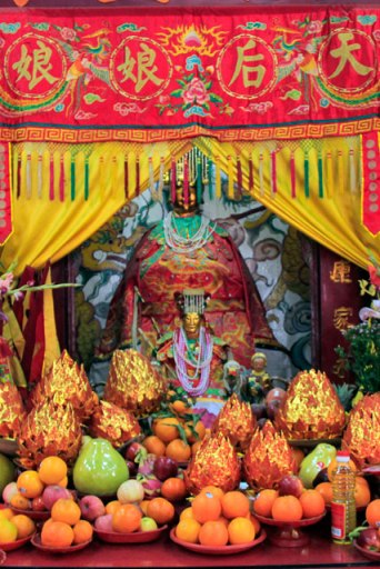 Altar do Tin Hau Temple, em Stanley