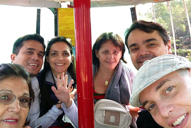 No teleférico do Ocean Park