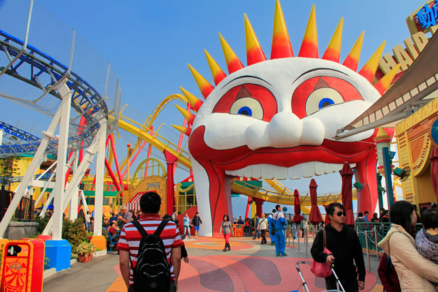 Área Thrill Mountain, no setor The Summit do Ocean Park
