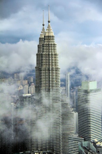 Petronas Twin Towers vistas da KL Tower