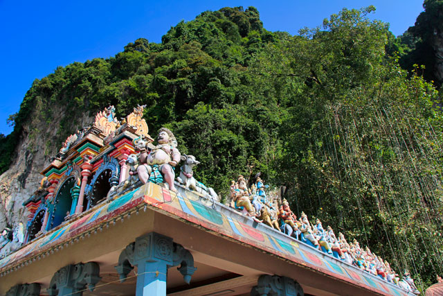 Decoração de templo hindu, em Batu Caves