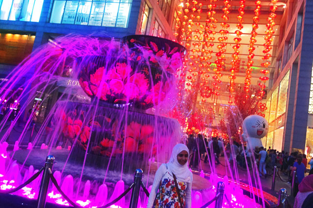 Crystal Fountain do Pavilion Mall, em Bukit Bintang