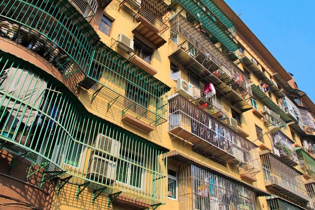 Fachada de edifício em Macau