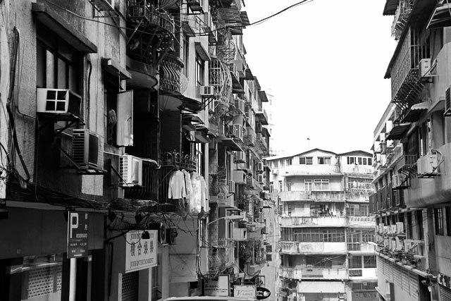 Fachadas desorganizadas de Macau