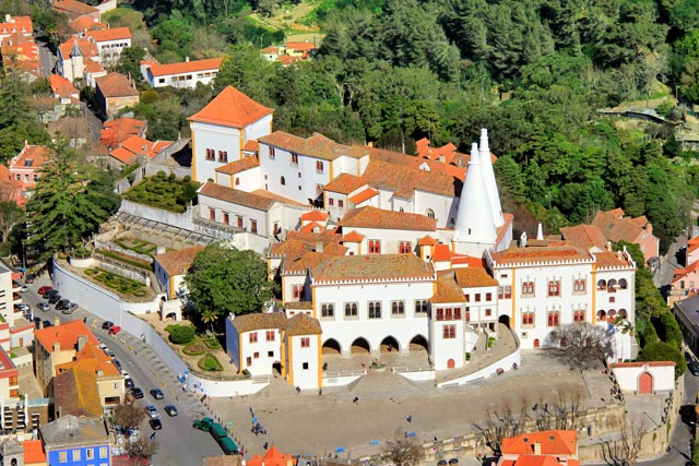 Palácio Nacional de Sintra Visto do Castelo dos Mouros