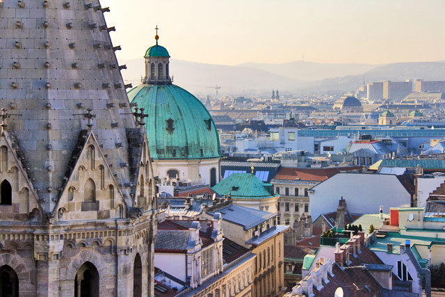 Viena vista da torre sul da Stephansdom