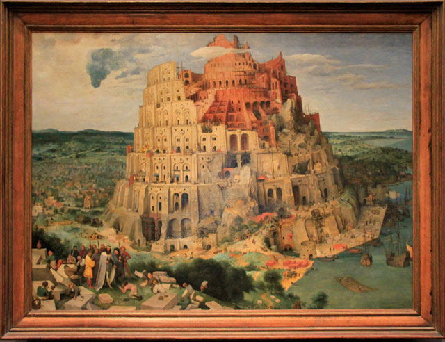 A Torre de Babel, do artista belga Pieter Brueghel o Velho, exposta no Kunsthistorishes Museum