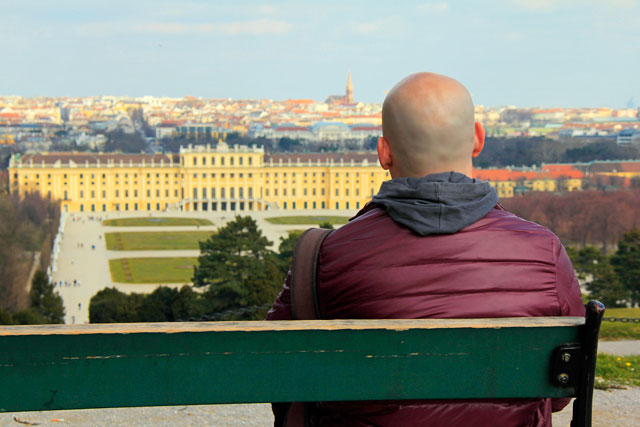Schloss Schönbrunn, visto do alto da colina