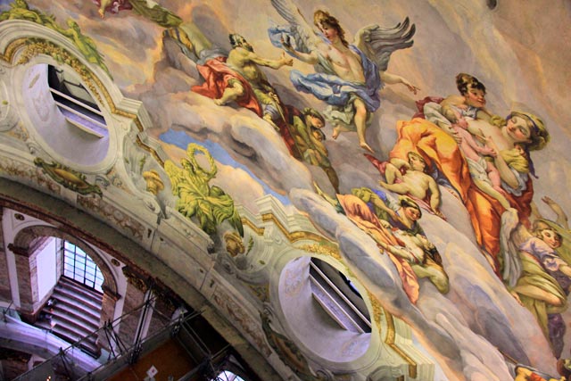 Detalhe do afresco da cúpula da Karlskirche
