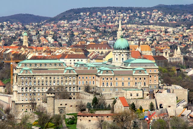 Vista da Colina Gellért. Destaque para o Castelo de Buda