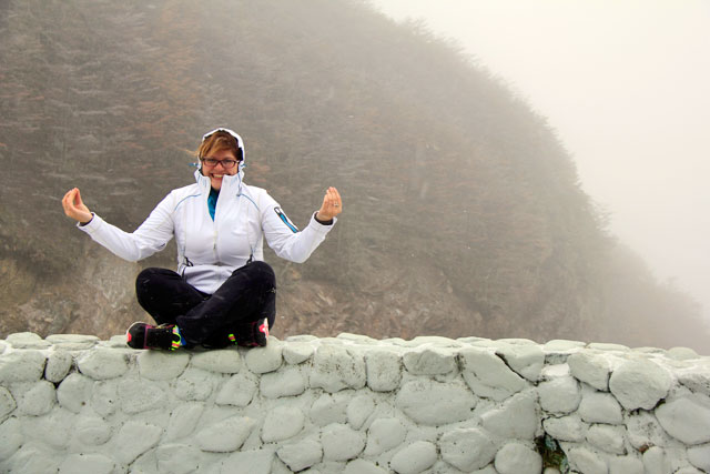 Cintia, no Mirador Paso Garibaldi