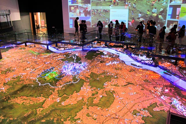 Mapa gigante de Seul, no Seoul Museum of History