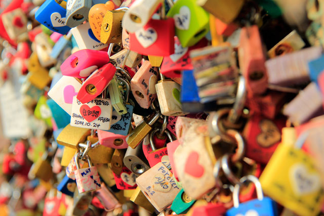 Cadeados no entorno da N Seoul Tower