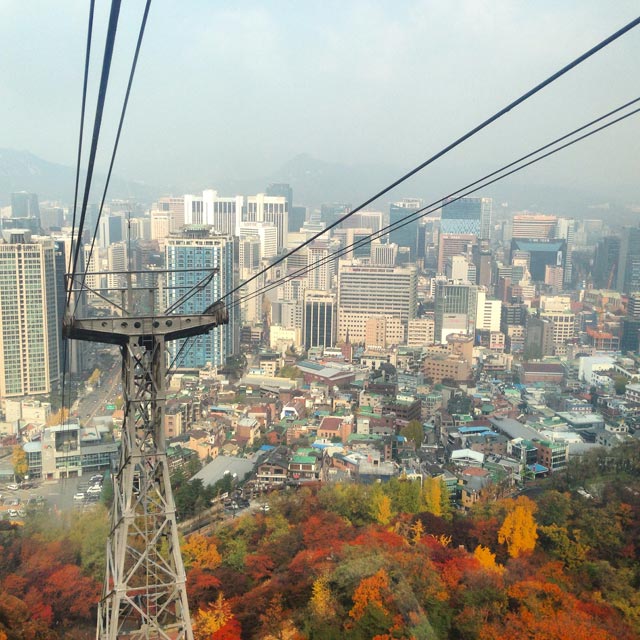 Teleférico da N Seoul Tower (via Instagram)