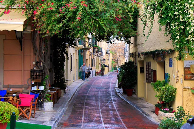 Rua Lisiou, próximo à Acrópole