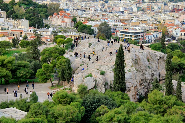 Areópago, visto da Acrópole