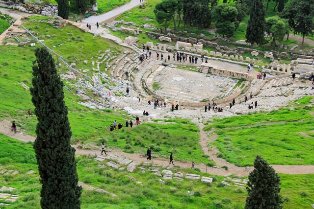 Teatro de Dionísio visto do topo da Acrópole