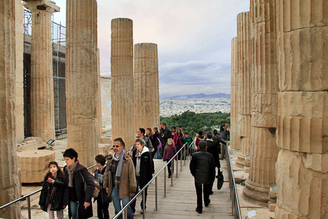 Propileu, na Acrópole