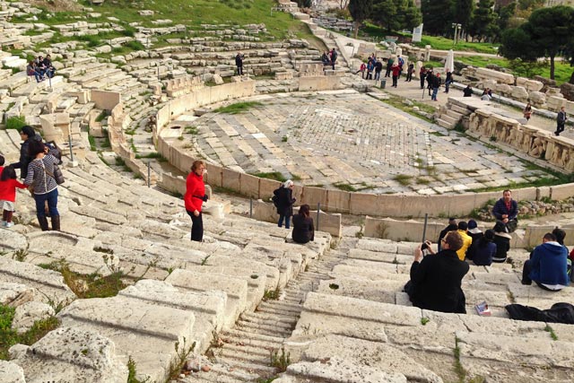 Teatro de Dionísio, porção sul da Acrópole