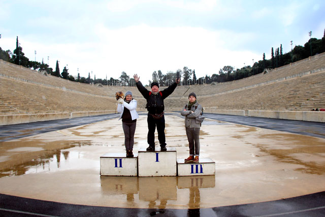 Premiação, no Estádio Panatenaico