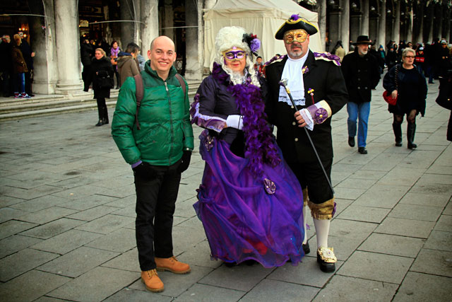 Foliões na Piazza San Marco